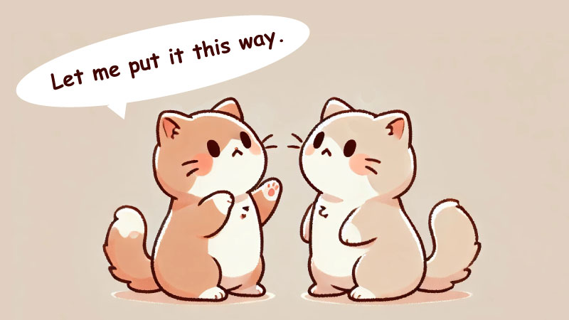 話し合っているネコ